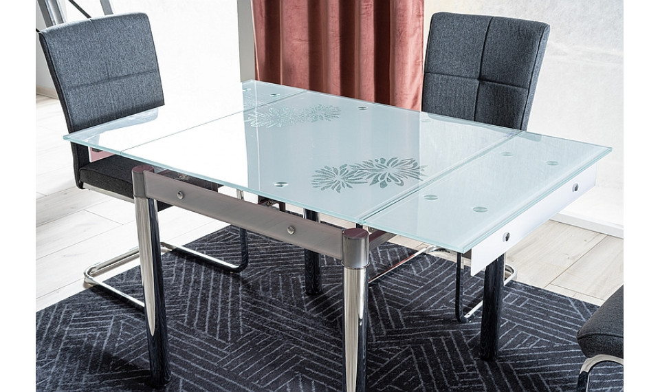 GD-082 Extendable Dining table, white / chrome | Tables | ZIPhome.ee image 2
