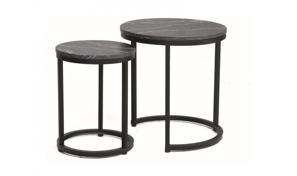 HOLA Coffee table set, black marble / black mat | Сoffee tables | ZIPhome.ee image 1