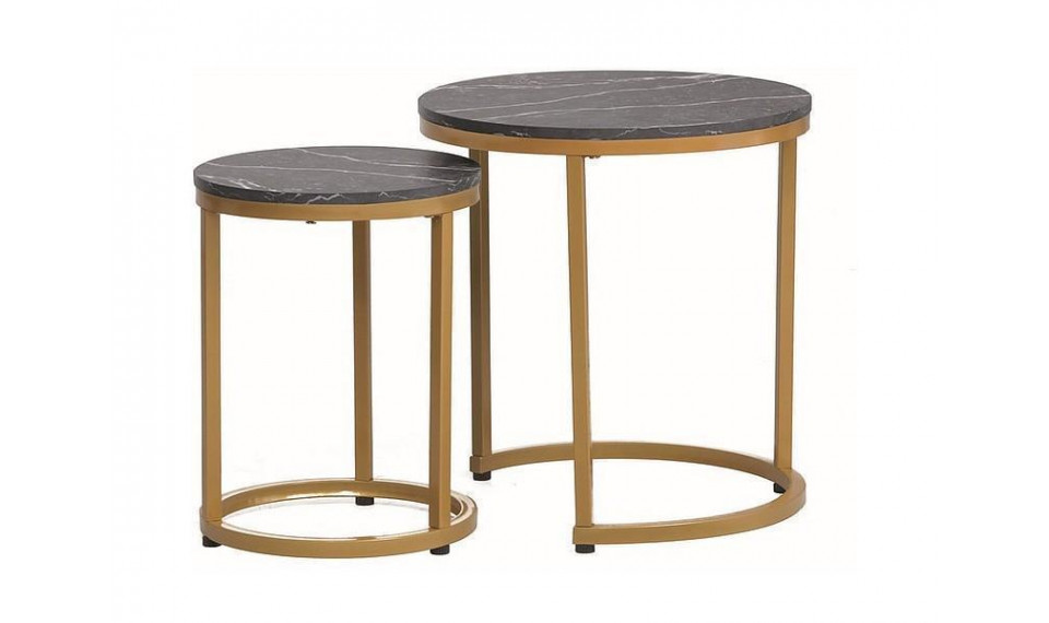 HOLA Coffee table set, black marble / golden | Сoffee tables | ZIPhome.ee image 1