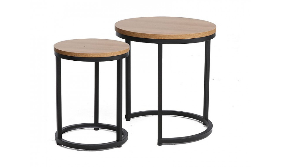 HOLA Coffee table set, oak / black mat | Сoffee tables | ZIPhome.ee image 1