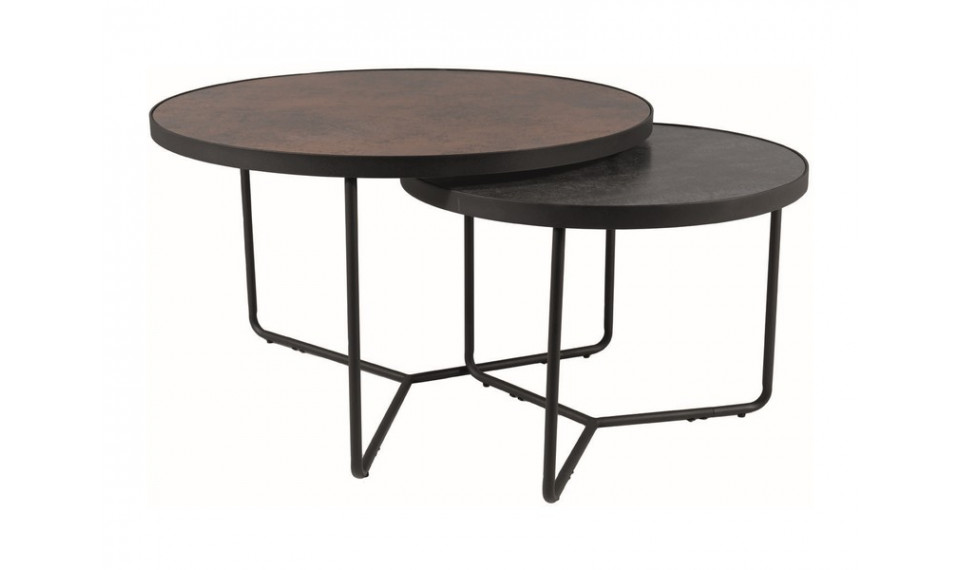 ITALIA Coffee table set, brown + gray / black | Сoffee tables | ZIPhome.ee image 1