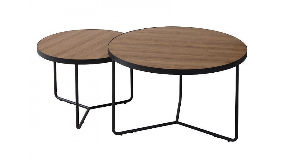 ITALIA II Coffee table set, walnut / black | Сoffee tables | ZIPhome.ee image 1