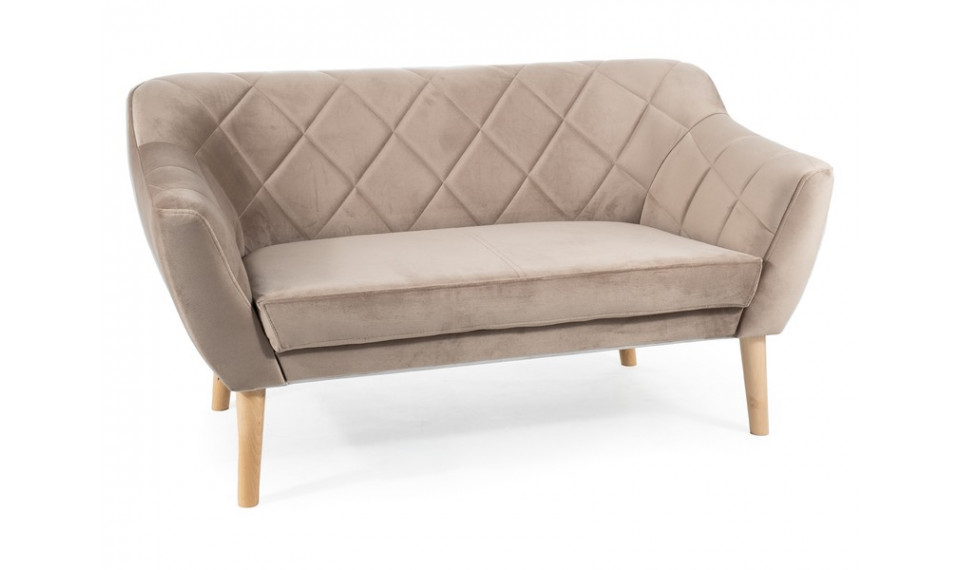 Diivan KARO 2 VELVET BLUVEL 40 tumebeez/pöök | 100% kvaliteet Diivan KARO 2 VELVET BLUVEL 40 tumebeez/pöök | Pehme mööbel | ZIPhome.ee pilt 1