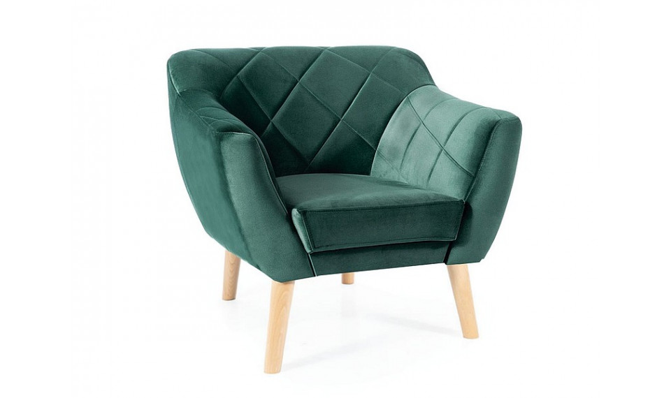 Armchair KARO 1 VELVET BLUVEL 78 green/beech | 100% Quality Armchair KARO 1 VELVET BLUVEL 78 green/beech | Armchairs | ZIPhome.ee image 1