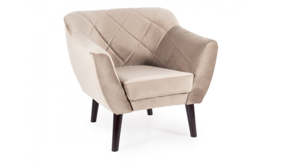 Armchair KARO 1 VELVET BLUVEL 40 dark beige/wenge | 100% Quality Armchair KARO 1 VELVET BLUVEL 40 dark beige/wenge | Armchairs | ZIPhome.ee image 1