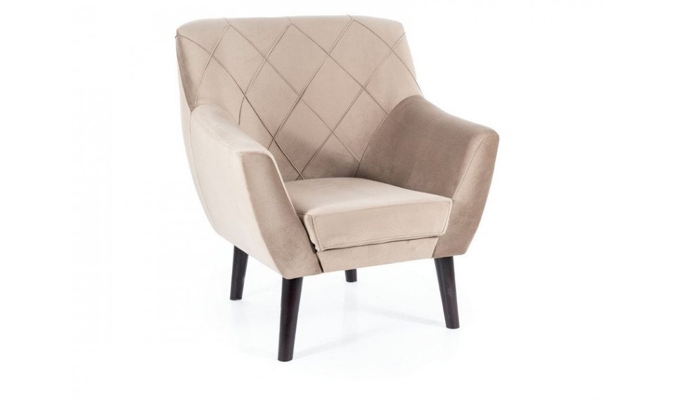 Armchair KIER 1 VELVET BLUVEL 40 dark beige/wenge | 100% Quality Armchair KIER 1 VELVET BLUVEL 40 dark beige/wenge | Armchairs | ZIPhome.ee image 1