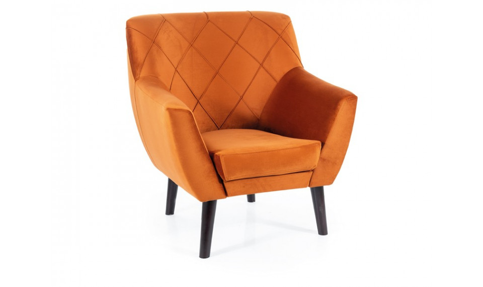 Armchair KIER 1 VELVET BLUVEL 4215 cinnamon/wenge | 100% Quality Armchair KIER 1 VELVET BLUVEL 4215 cinnamon/wenge | Armchairs | ZIPhome.ee image 1