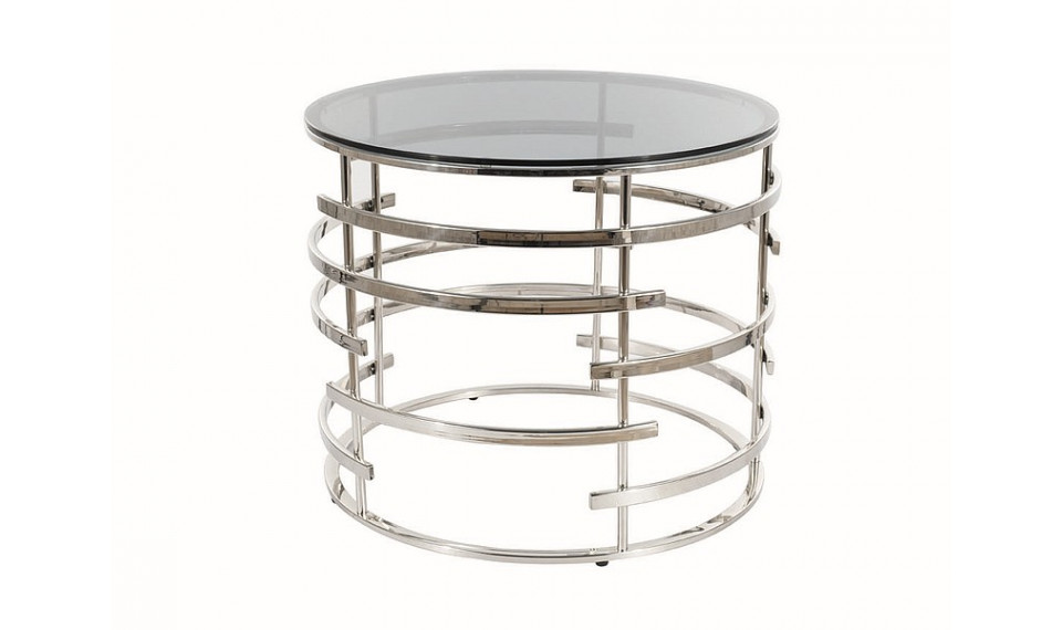 LIVIA 60 Coffee table, smoked glass / silver | 100% laatu LIVIA 60 Coffee table, smoked glass / silver | Kahvipöydät | ZIPhome.ee kuva 1