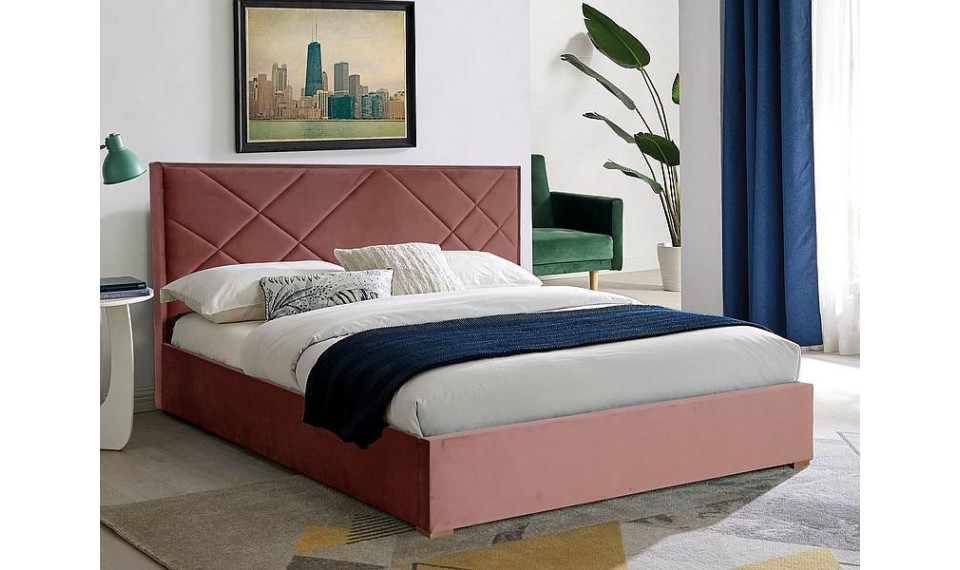 MAGIA II Voodi 160x200 VELVET Bluvel 52 antiik roosa | Voodid | ZIPhome.ee изображение 1