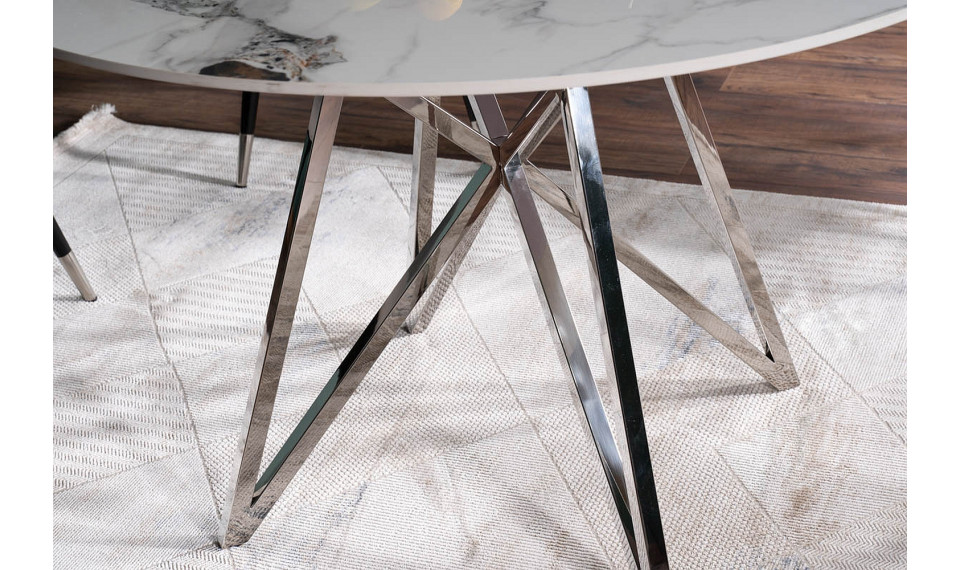 MURANO Dining table white / chrome | Tables | ZIPhome.ee image 3