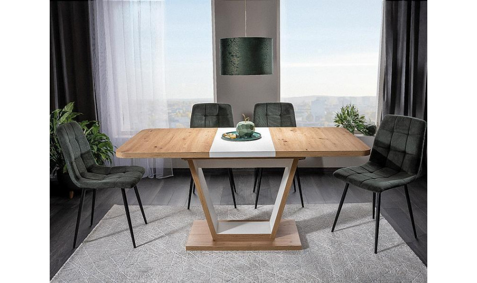 NIGEL 120-160 Extendable Dining table White/Oak | Tables | ZIPhome.ee image 2