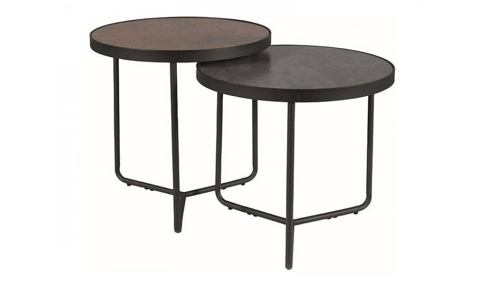 PENELOPE Coffee table set, brown + gray / black | Сoffee tables | ZIPhome.ee image 1