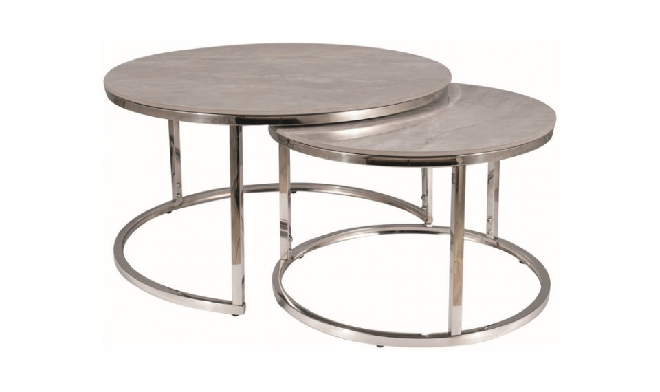 PORTAFINO B Coffee table set gray / chrome | Сoffee tables | ZIPhome.ee image 1