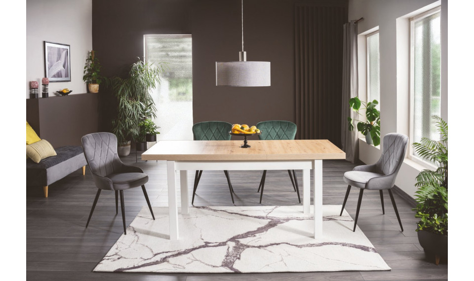 PRESTO Extendable 140-218 Dining table, artisan oak / white mat | Pöydät | ZIPhome.ee kuva 1
