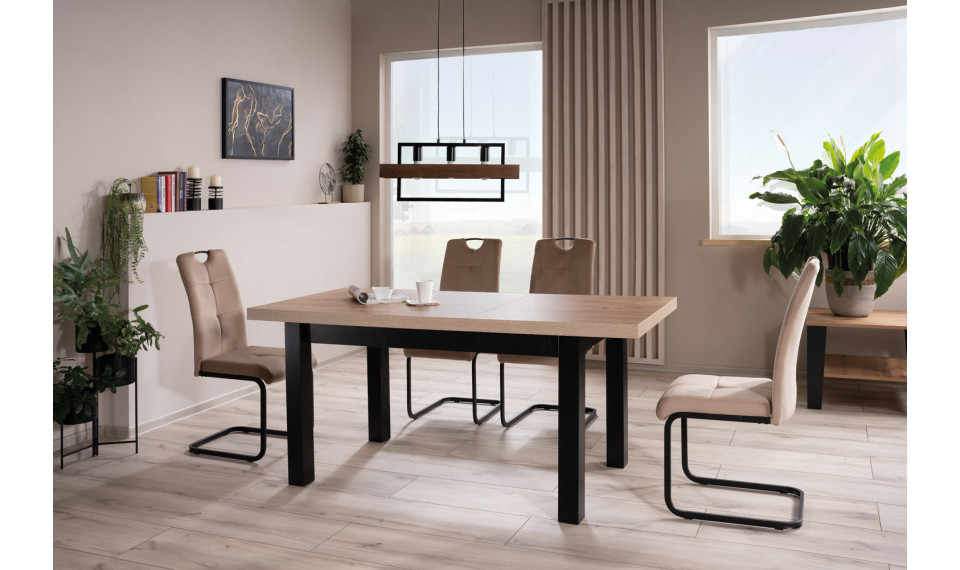 PRESTO Pikendatav 140-218 söögilaud, artisan tamm / must | Lauad | ZIPhome.ee изображение 2