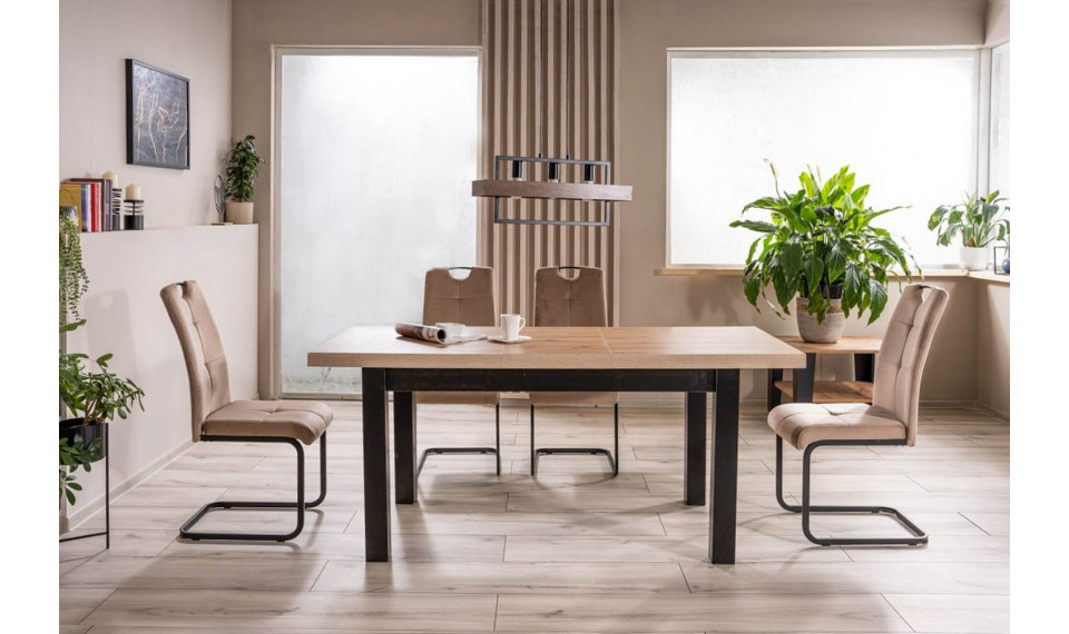 PRESTO Pikendatav 140-218 söögilaud, artisan tamm / must | Lauad | ZIPhome.ee изображение 1