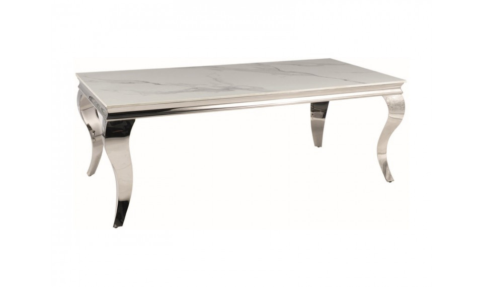 PRINCE A coffee table, ceramic, calacatta / chrome | Сoffee tables | ZIPhome.ee image 1