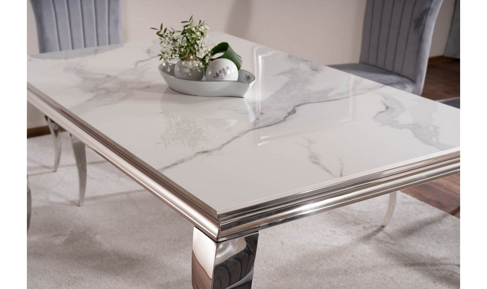 PRINCE 180x90 söögilaud, keraamiline, calacatta / kroom | Lauad | ZIPhome.ee изображение 5