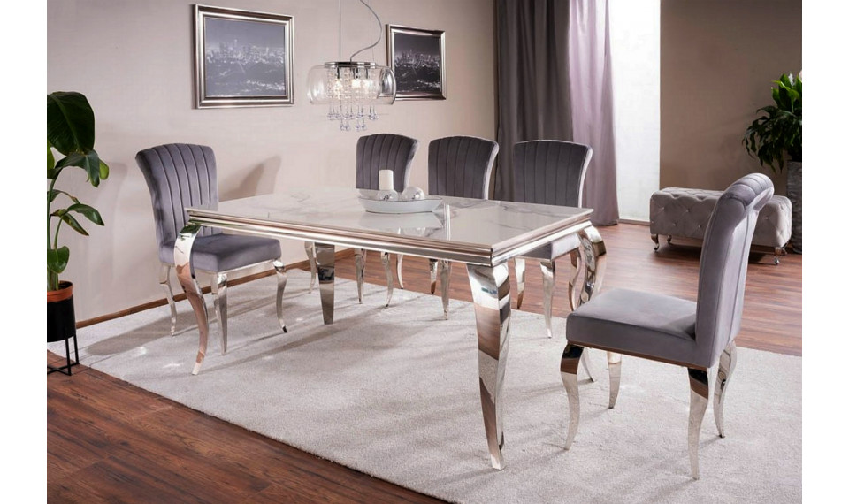 PRINCE 180x90 söögilaud, keraamiline, calacatta / kroom | Lauad | ZIPhome.ee изображение 3