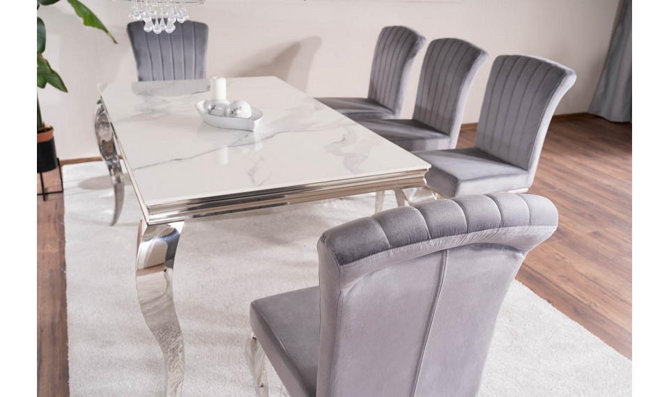 PRINCE 150x90 söögilaud, keraamiline, calacatta / kroom | Lauad | ZIPhome.ee pilt 5