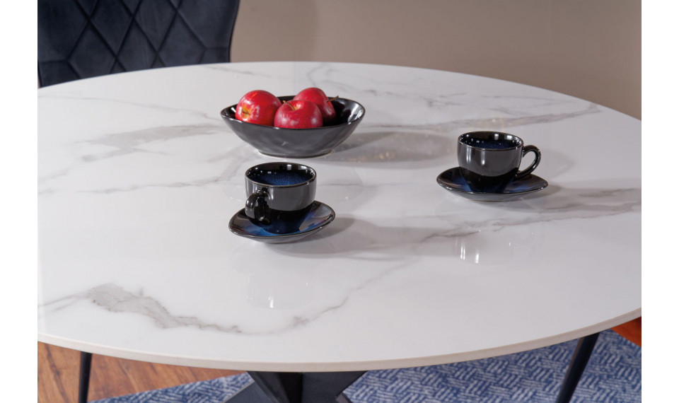 TALIA Dining table, white marble / black mat | Tables | ZIPhome.ee image 3