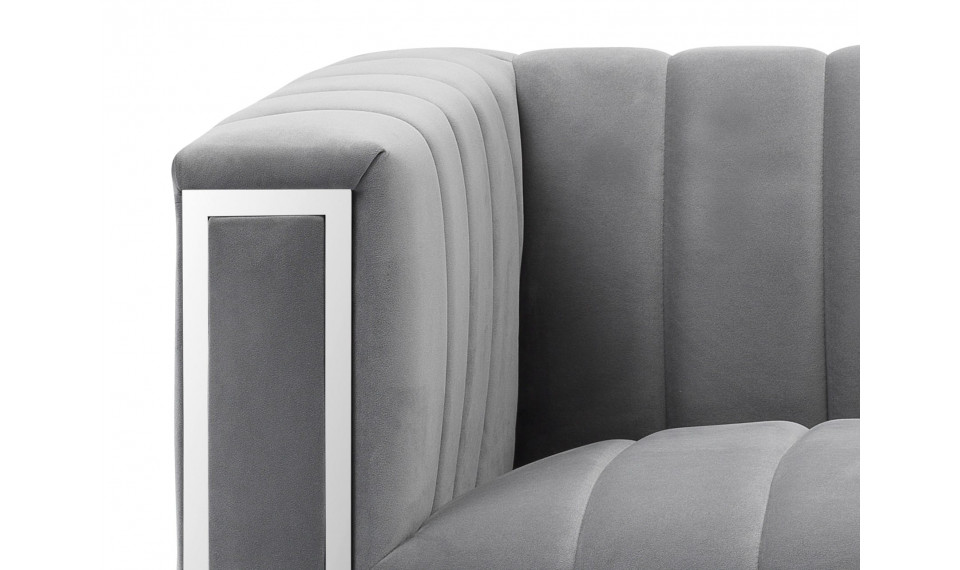 VOGUE 3 Диван VELVET Tap.203 серый/серебро | Мягкая мебель | ZIPhome.ee изображение 2