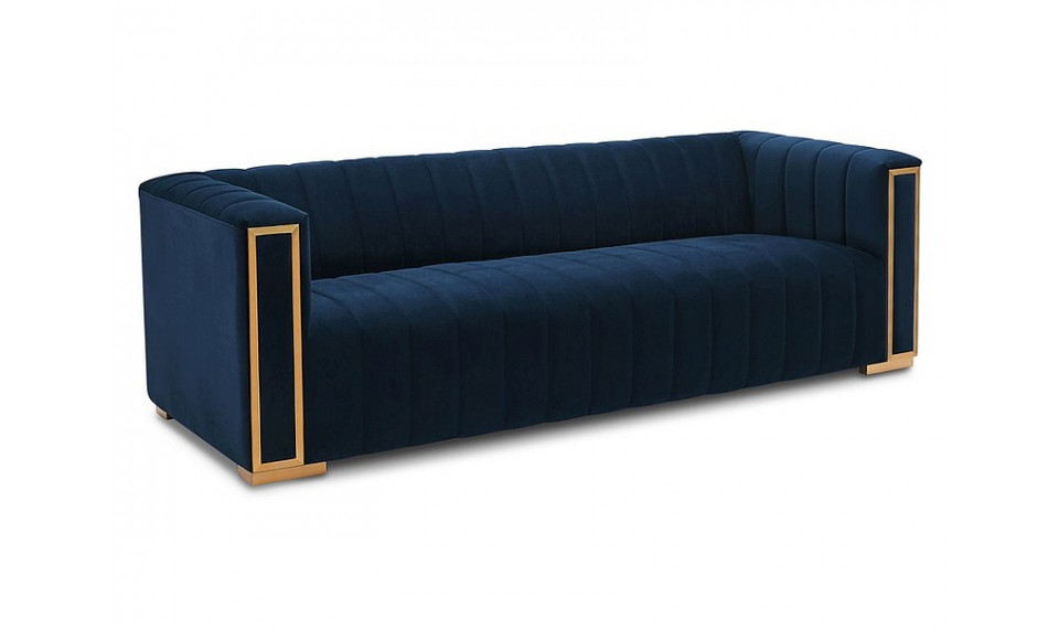 VOGUE 3 Диван VELVET Tap.202 синий/золото | Мягкая мебель | ZIPhome.ee изображение 1