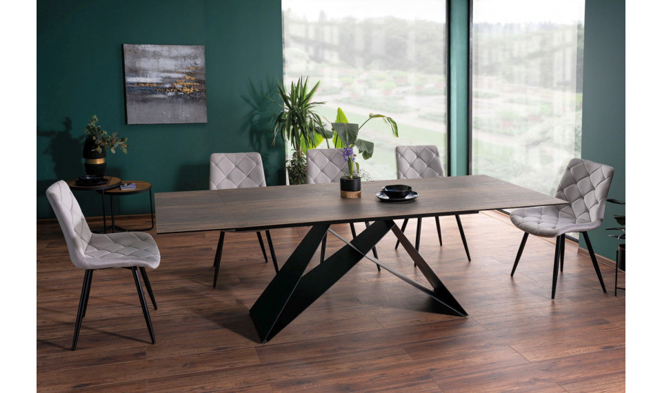 WESTIN Extendable 180-240 Dining table, wood effect / black mat | Tables | ZIPhome.ee image 1