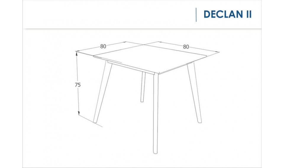 DECLAN II Dining table, Beech/White | Tables | ZIPhome.ee image 3