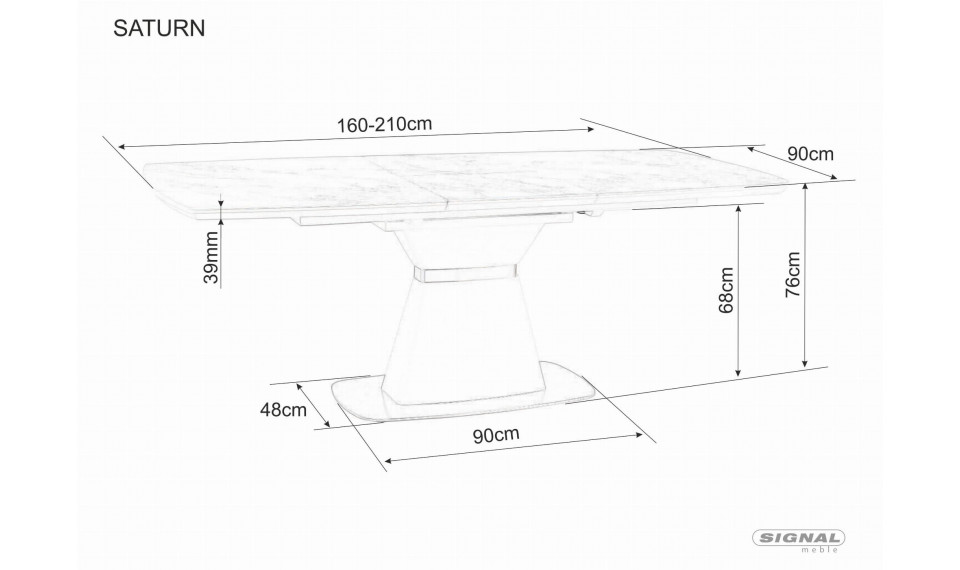 SATURN II Ceramic Раздвижной 160-210 обеденный стол | Столы | ZIPhome.ee изображение 6