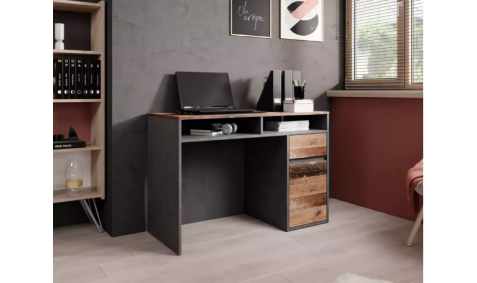 Письменный стол B-012 старое дерево/темно-серый коврик | Письменные столы | ZIPhome.ee изображение 2