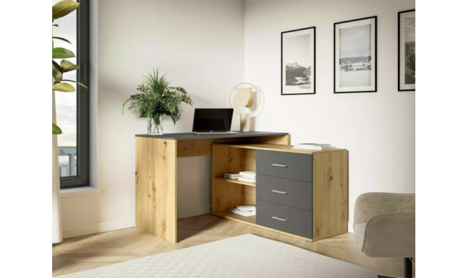 Письменный стол B-013 дуб/серый | Письменные столы | ZIPhome.ee изображение 2