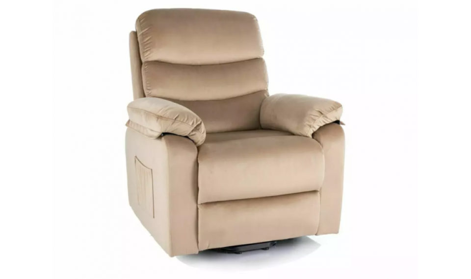 Hektor M Velvet reclining armchair beige | 100% Quality Hektor M Velvet reclining armchair beige | Armchairs | ZIPhome.ee image 1