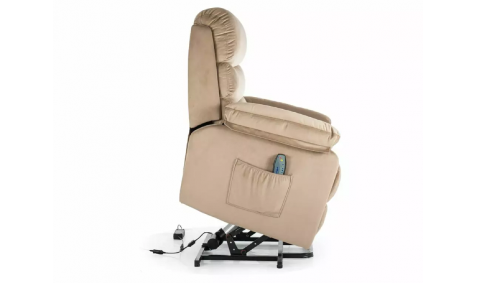 Hektor M Velvet reclining armchair beige | 100% Quality Hektor M Velvet reclining armchair beige | Armchairs | ZIPhome.ee image 2
