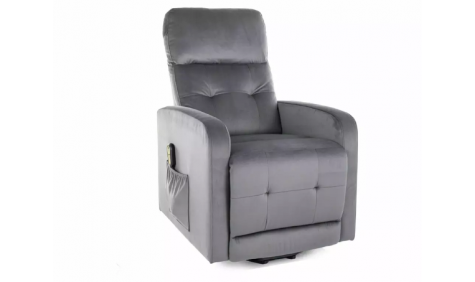 Otus II Velvet reclining armchair grey | 100% Quality Otus II Velvet reclining armchair grey | Armchairs | ZIPhome.ee image 1