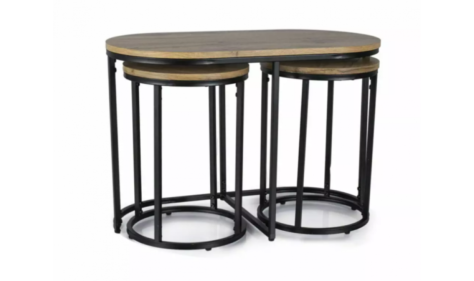 Журнальный столик Twix со скамейками из дуба ручной работы | Кофейные столы | ZIPhome.ee изображение 1