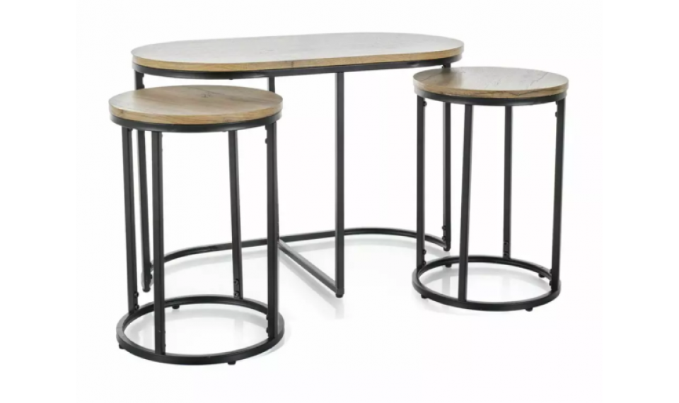 Журнальный столик Twix со скамейками из дуба ручной работы | Кофейные столы | ZIPhome.ee изображение 2