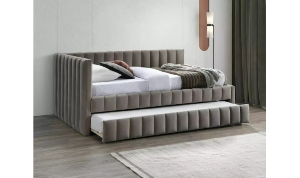 Alfie Velvet voodi 120x200 tumebeež | Voodid | ZIPhome.ee pilt 2