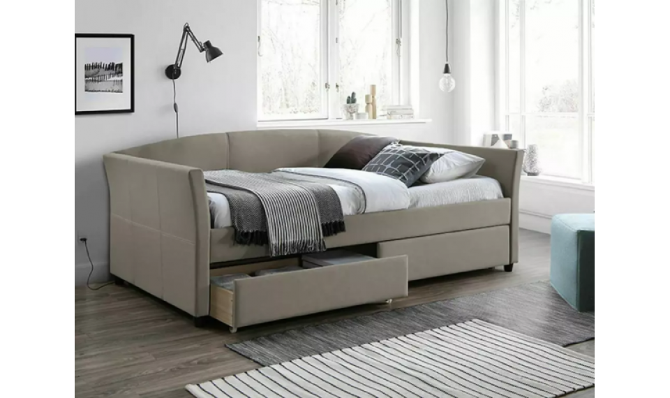 Lanta Velvet voodi 90x200 tumebeež | Voodid | ZIPhome.ee pilt 2