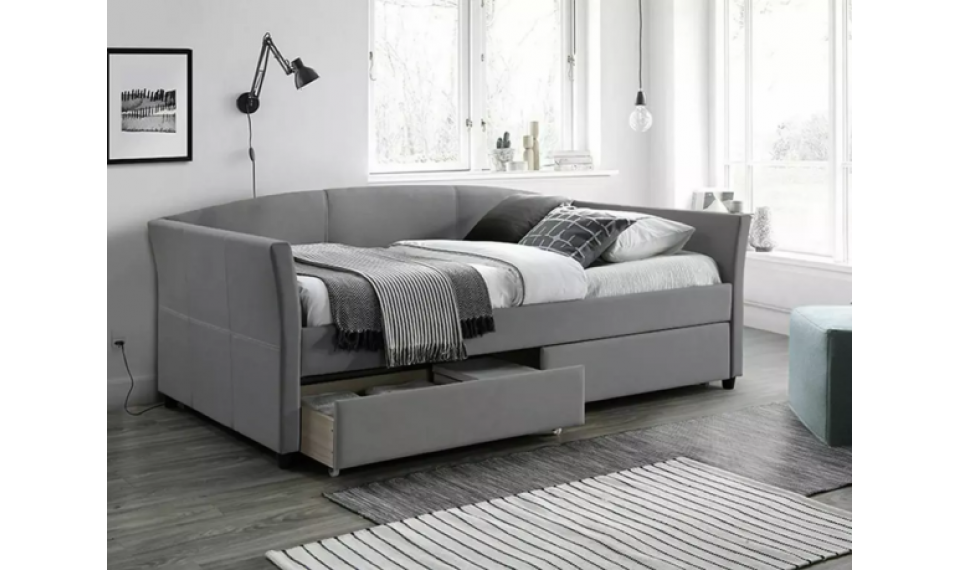 Lanta Velvet voodi 90x200 hall | Voodid | ZIPhome.ee kuva 1