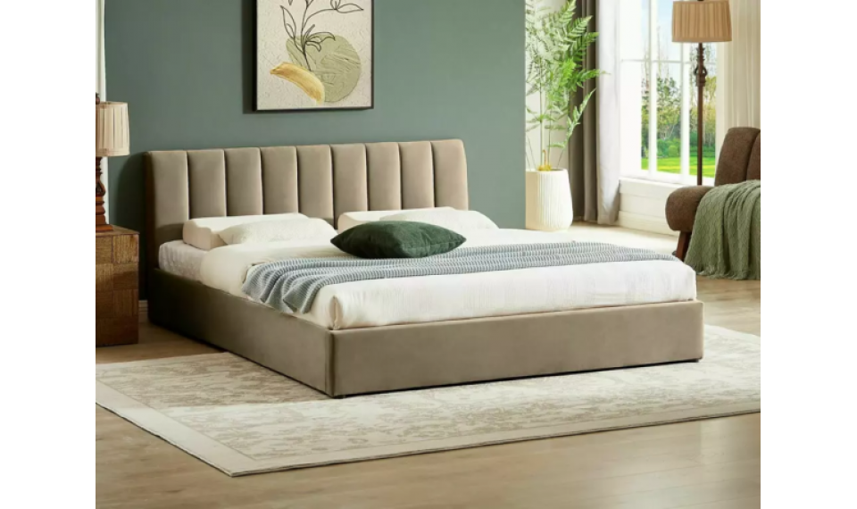 Montreal Velvet voodi 140x200 beež | Voodid | ZIPhome.ee kuva 1