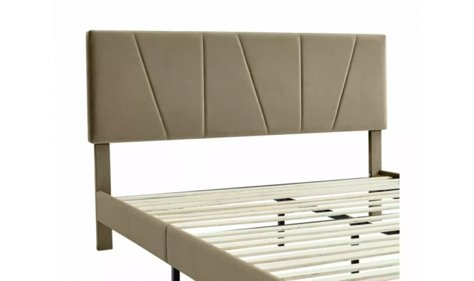 Savana Velvet bed 160x200 beige | Beds | ZIPhome.ee image 2