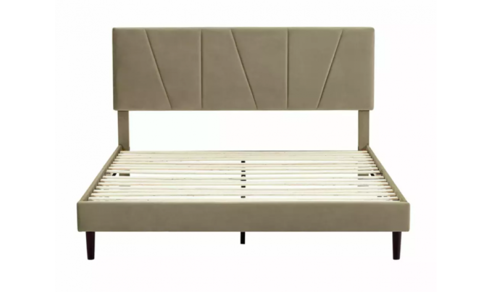 Savana Velvet bed 160x200 beige | Beds | ZIPhome.ee image 4