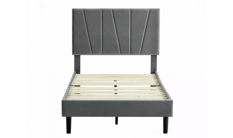 Savana Velvet voodi 90x200 hall | Voodid | ZIPhome.ee pilt 2