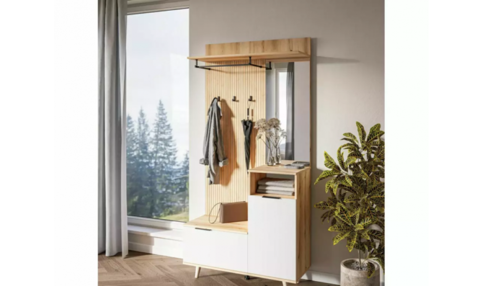 Hallway Set P-013 oak/white | Lobby | ZIPhome.ee image 2