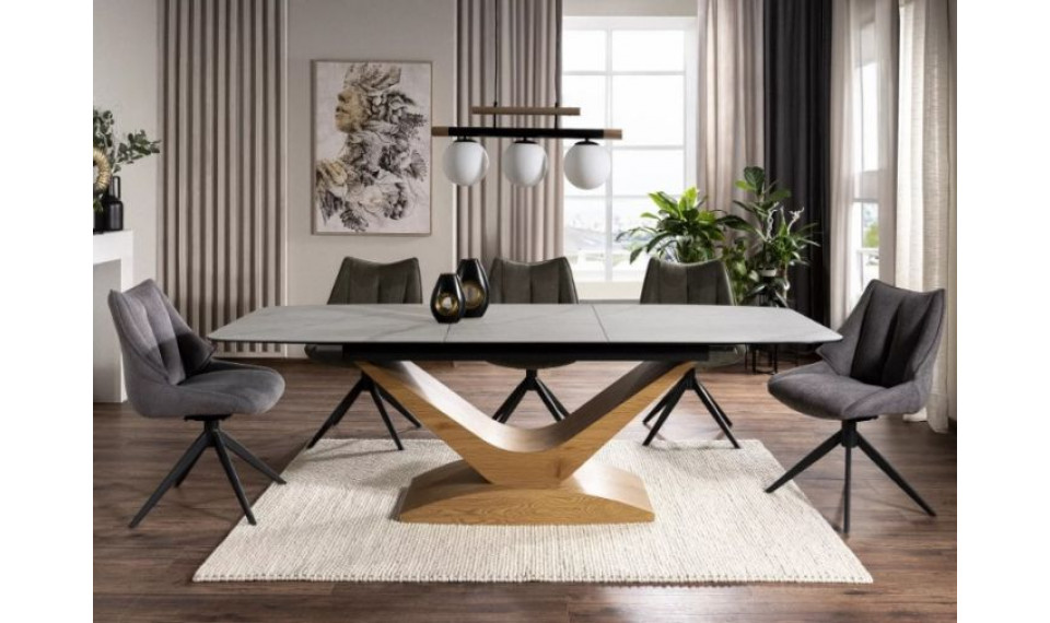 Pikendatav söögilaud DOLCE ceramic valge statuario venato/tamm 180-240x95 cm | Lauad | ZIPhome.ee изображение 4