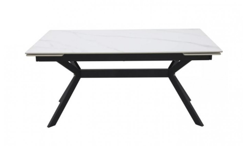 Pikendatav söögilaud IMPERIA 180-240x90 cm valge marmor/must | Lauad | ZIPhome.ee pilt 3