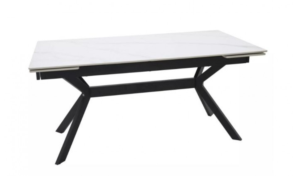 Pikendatav söögilaud IMPERIA 180-240x90 cm valge marmor/must | Lauad | ZIPhome.ee pilt 2