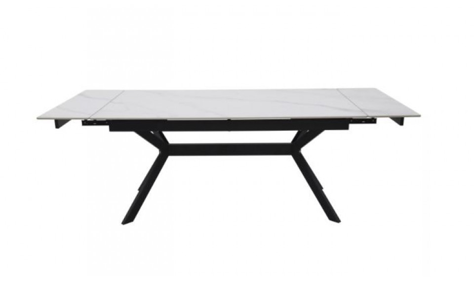 Pikendatav söögilaud IMPERIA 180-240x90 cm valge marmor/must | Lauad | ZIPhome.ee pilt 5