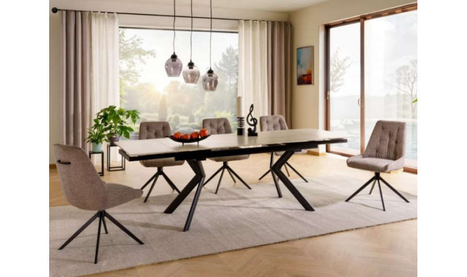 Pikendatav söögilaud NORTON beež travertiin/tamm 160-240x90 cm | Lauad | ZIPhome.ee изображение 5